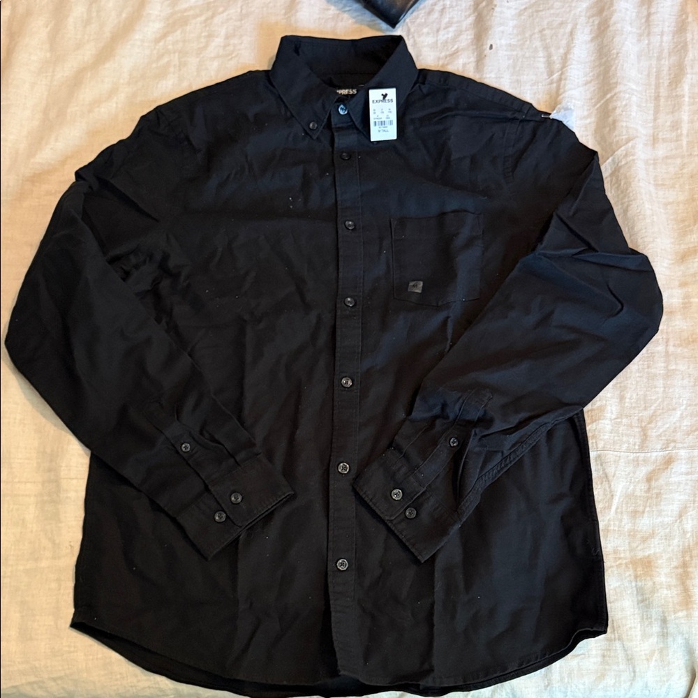 Concert black Express Men's Classic Black Dress Shirt